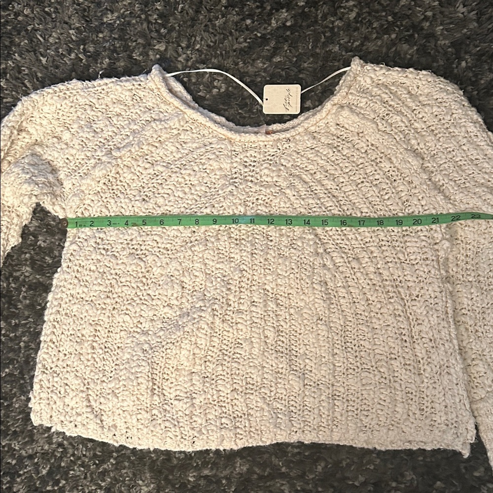 Free People Off-White Chunky Knit Sweater - Picture 8 of 9